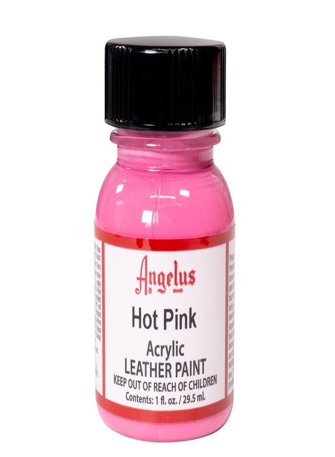Angelus Angelus Brand Acrylic Leather Paint Water Resistant 1 oz - Select Your Color (#186 Hot Pink) - Image 1