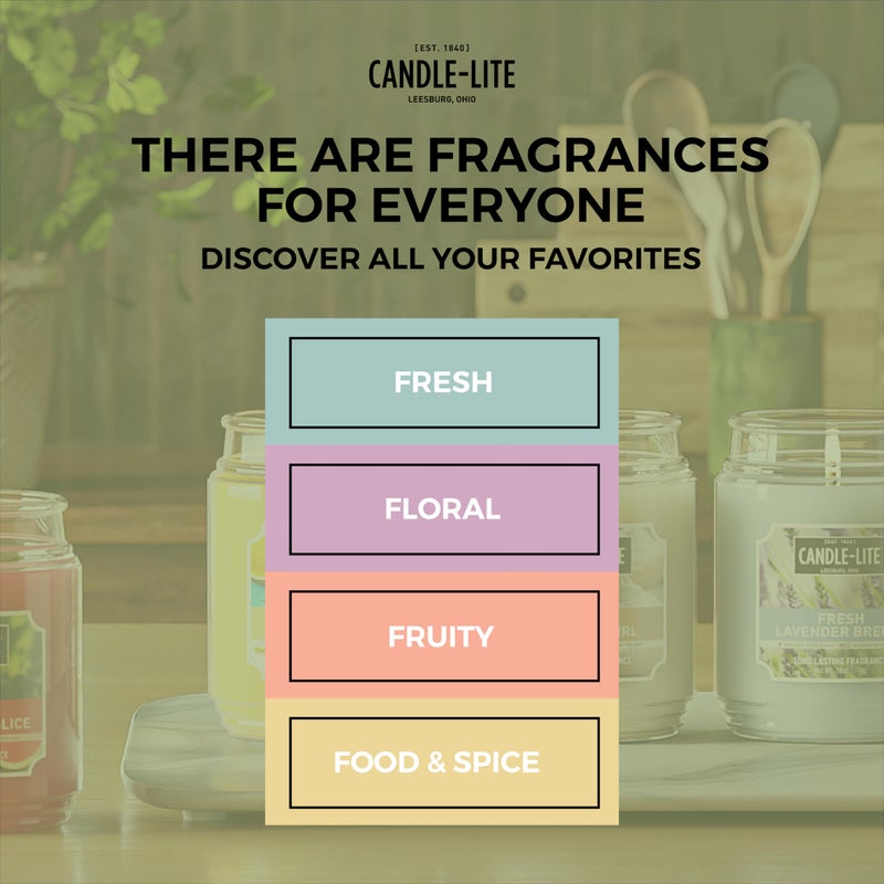 Candle-lite Scented Candles, Moonlit Starry Night Fragrance, One 18 oz. Single-Wick Aromatherapy Candle with 110 Hours of Burn Time, Gray - Image 4