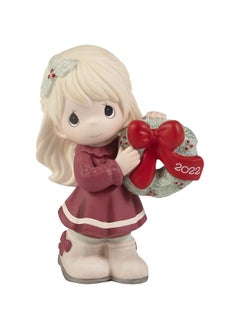 Precious Moments 221001 May Your Christmas Wishes Come True 2022 Dated Bisque Porcelain Figurine  - Image 1