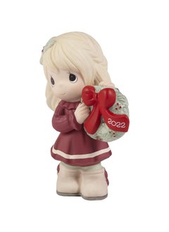 Precious Moments 221001 May Your Christmas Wishes Come True 2022 Dated Bisque Porcelain Figurine  - Image 2