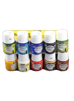 PEBEO PE513000 Porcelaine 150 China Paint Set 45ml Pkg-Discovery, 10 Assorted 45 ml Bottles, 6 Fl Oz