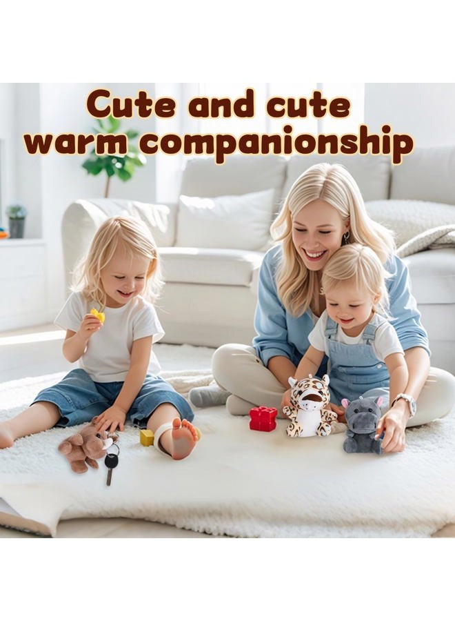 cideny Small Stuffed Animal Bulk - 12 Cute & Cuddly Small Plush Toys, 4.5 Inch Fluffy Stuffies, Animals Keychain Decoration, Carnival Prizes, School Gifts, Valentine's Day and More - Image 4