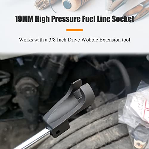 Mekar 19MM High Pressure Fuel Line Socket Compatible for Detroit Diesel DD13 DD15 DD16, Alternative to W47058090900 (3/8" Drive) - Image 4