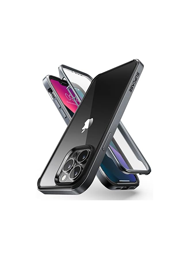 SUPCASE [Unicorn Beetle Edge Pro Series] Case Designed For iPhone 13 Pro, 6.1" (2021 Release), Slim Frame Case With TPU Inner Bumper & Transparent Back, With Built-in Screen Protector - Black - Image 1