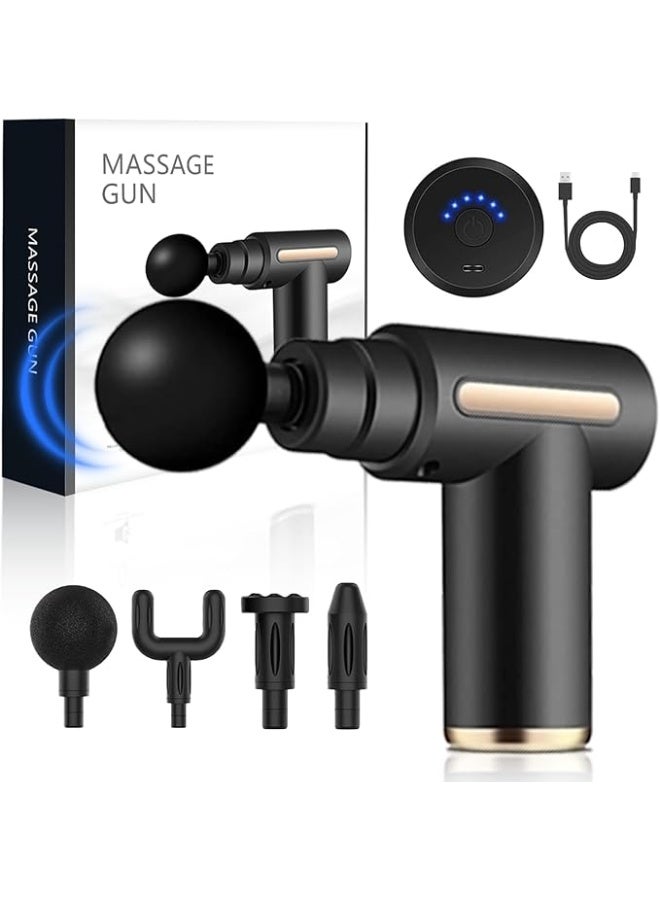 Deep Tissue Percussion Massage Gun (6 Speeds, 4 Heads) - Quiet, Portable Muscle Massager for Pain Relief & Athletic Recovery - Home & Fitness Use - Image 1