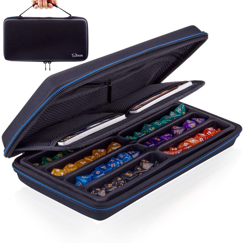 SIQUK Dice Case Compatible with DND Dice, Table Games Dice Case and Dice Roll Tray, Dice Tray and Storage Container Table RPG Case Organiser DND Organiser - Image 1