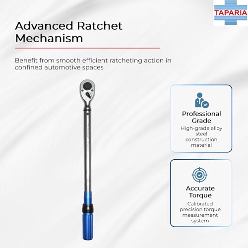 Taparia Torque Wrench Ratchet Type Professional Range - TPWR 160 - Precise Torque Control For Automotive, Industrial & DIY Applications.,Square Drive - Image 4