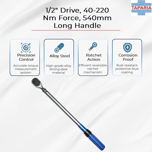 Taparia Torque Wrench Ratchet Type Professional Range - TPWR 160 - Precise Torque Control For Automotive, Industrial & DIY Applications.,Square Drive - Image 3