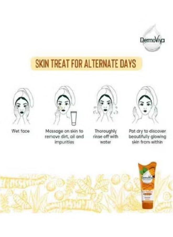 DermoViva True Radiance Turmeric Face Scrub 150ml - Image 3
