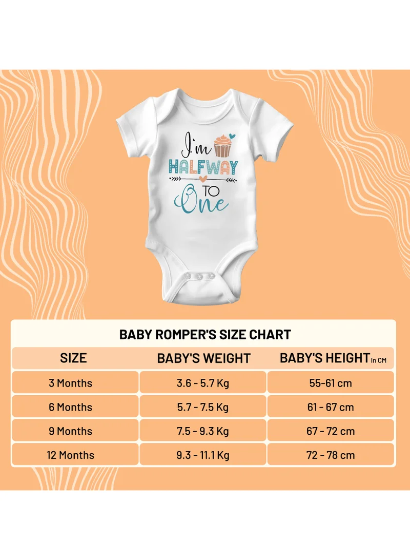 Matching Family Outfits Matching Family Outfits Half Birthday Baby Bodysuit – Newborn Romper with Envelope Neck – Cute Halfway to One Outfit – Soft Cotton Short Sleeve Jumpsuit for 6-Month Baby Girls and Boys – Comfortable & Adorable Gift