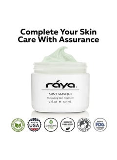 Raya Mint Masque (603) | Cooling and Refreshing Facial Treatment Mask Combination for Oily and Break-Out Prone Skin, Moisturizing,Tightening Pores, Refining Complexion, Paraben-free - 60ml  - Image 4