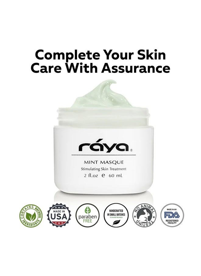 Raya - Mint Masque (603) | Cooling and Refreshing Facial Treatment Mask Combination for Oily and Break-Out Prone Skin, Moisturizing,Tightening Pores, Refining Complexion, Paraben-free - 60ml - Image 1