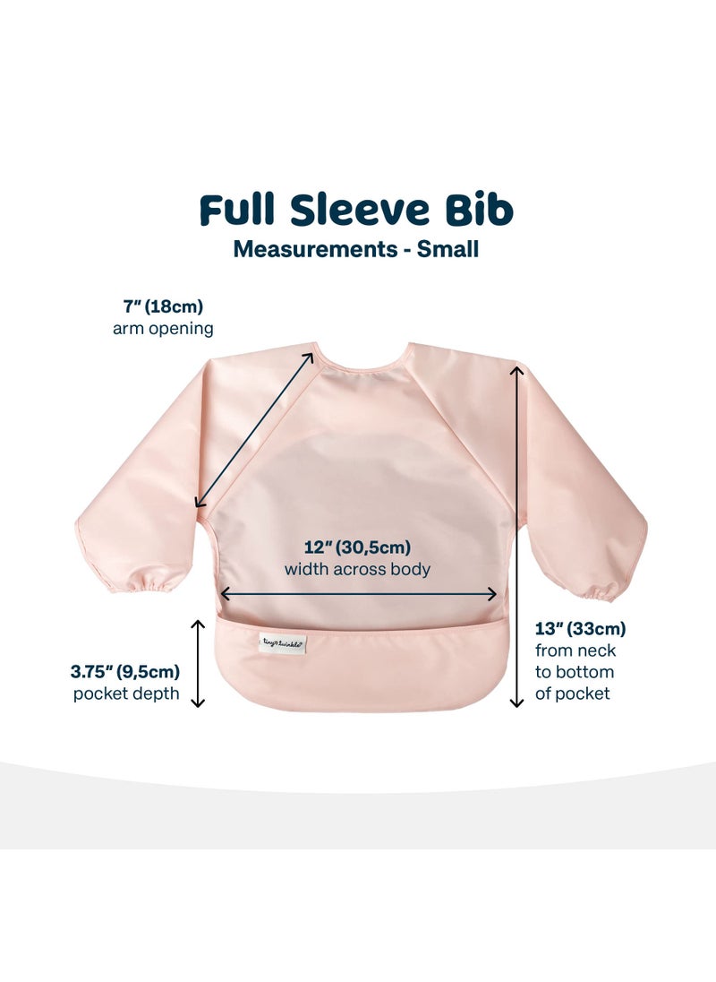 Tiny Twinkle Tiny Twinkle Mess Proof Baby Bib, 2 Pack Long Sleeve Bib Outfit, Waterproof Bibs for Toddlers, Machine Washable, Tug Proof (Rose Burgundy, Small 6-24 Months)  - Image 5