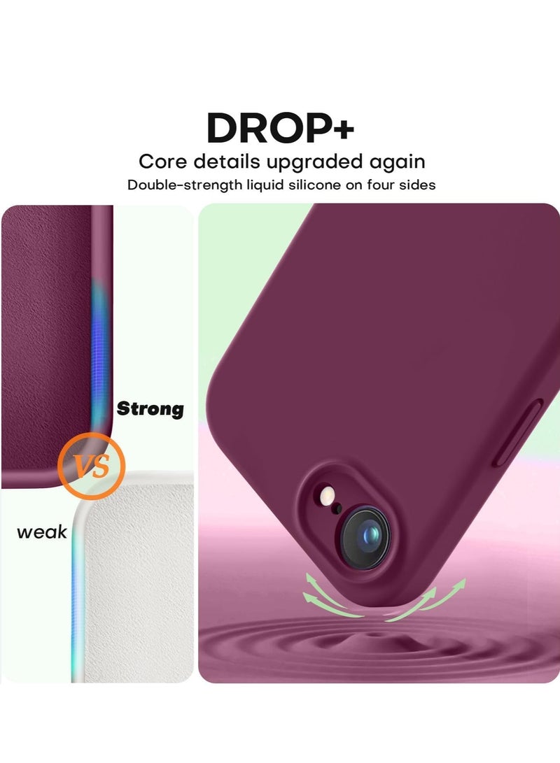 ELTRAZONE Liquid Silicone Case for iPhone 16e (6.1-Inch) – Soft Anti-Scratch Shockproof Protective Cover with Camera Protection, Microfiber Lining, Durable Slim Lightweight Design, Anti-Fingerprint Grip Case – Marron Color - Image 4