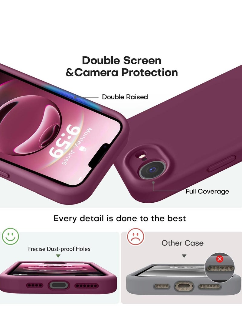 ELTRAZONE Liquid Silicone Case for iPhone 16e (6.1-Inch) – Soft Anti-Scratch Shockproof Protective Cover with Camera Protection, Microfiber Lining, Durable Slim Lightweight Design, Anti-Fingerprint Grip Case – Marron Color - Image 2
