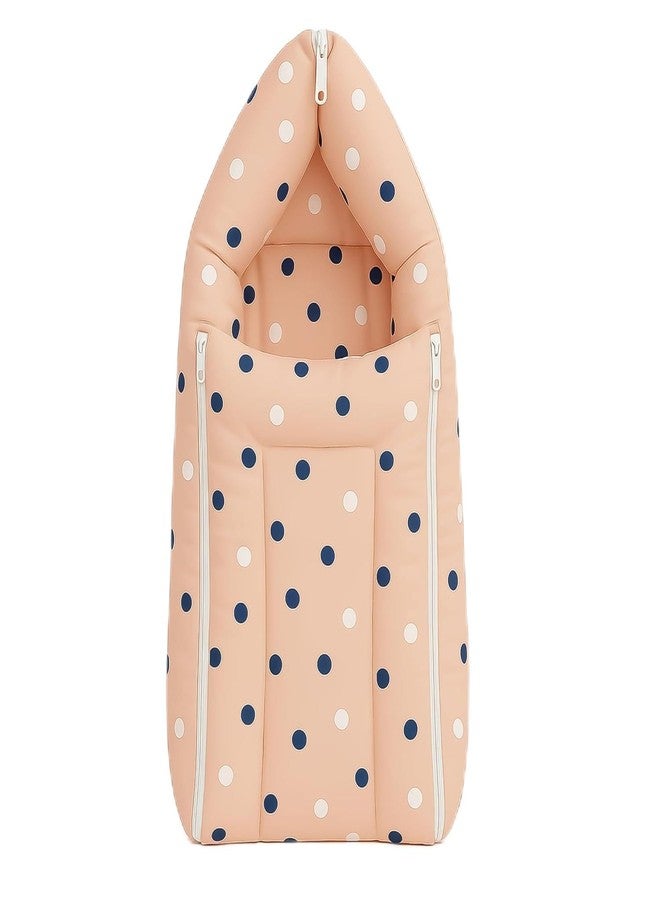 DADDY - G 3-in-1 NewBaby Bed & Sleeping Bag for Newborn | Portable Cotton Baby Bedding Set | Unisex Carry Nest & Baby Holder for New Born | Soft & Lightweight Infant Sleep Bag (Peach Dot) - Image 1