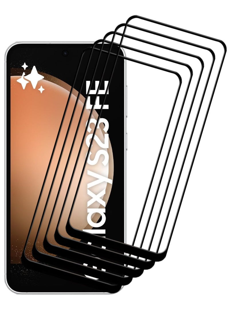 ACLIX 5 Pieces Antistatic ESD Dustproof Premium Quality High Definition Tempered Glass Screen Protector Designed For Samsung Galaxy S23 FE - Image 1