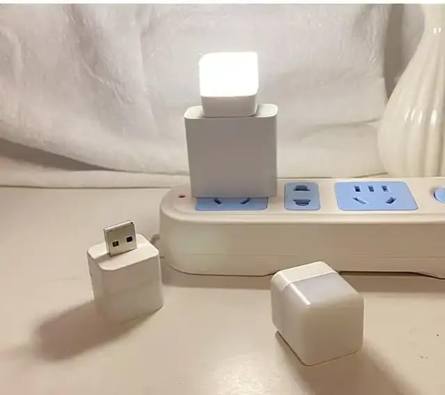 Revwd - Mini LED Light, Flexible USB Ambient Light, Mini USB LED Light, Portable Car Bulb for Bedroom, Bathroom & Kitchen Use | Plug in Night Light Bulb (Warm White) Set of -5 - Image 4