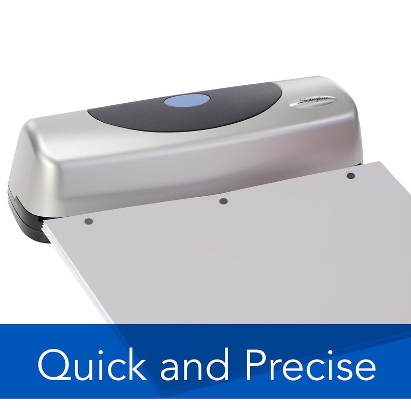 Swingline Electric Hole Puncher 3 Hole, 15 Sheet Capacity Three Hole Punch 3 Ring, Black & Silver (74515) - Image 4