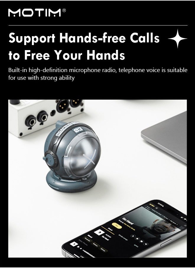 Motim Portable Bluetooth Speaker, 360° HD Stereo Hands-free Calling, Small Size Light Weight, Perfect Mini Speaker for Home Party Outdoor Travel  - Image 5