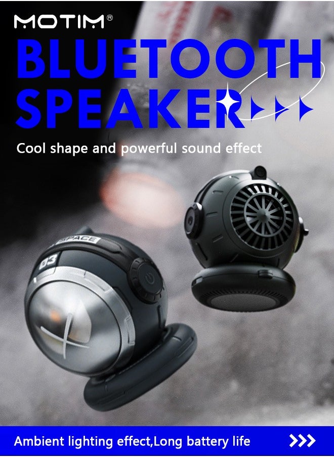 Motim Portable Bluetooth Speaker, 360° HD Stereo Hands-free Calling, Small Size Light Weight, Perfect Mini Speaker for Home Party Outdoor Travel  - Image 2
