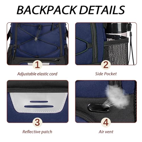 LARIPOP Basketball Bag,Basketball Backpack with Shoe Compartment and Ball Holder,Sport Bags for Soccer,Volleyball,Swim,Gym,Travel,School - Image 4