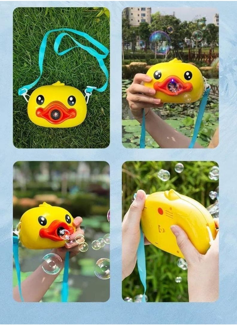 PRIME - Bubble Maker Bubble Machine Automatic Funny Cartoon Animal Soap Children Camera Bath Wrap Machine Toys with Music and Light For Kids - Image 1