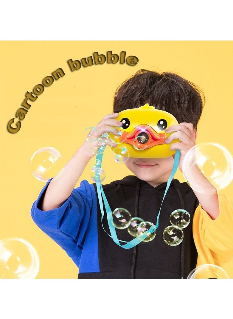 PRIME - Bubble Maker Bubble Machine Automatic Funny Cartoon Animal Soap Children Camera Bath Wrap Machine Toys with Music and Light For Kids - Image 1