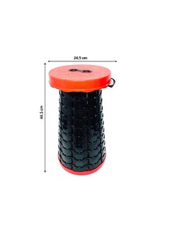 Dherik Tradworld Dherik Tradworld Portable Height Adjustable Collapsible Compact Stool for Indoor Outdoor Fishing Camping Hiking Fishing Travelling Gardening BBQ Garden Retractable Stool Chair 1 PCS  - Image 2