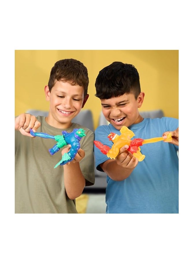 GOO JIT ZU Heroes of Goo Jit Zu S13 Meteor Madness Versus Pack: Flame Blazagon Vs Cacticus – Stretchable Action Figures with Goo Filling - Image 2