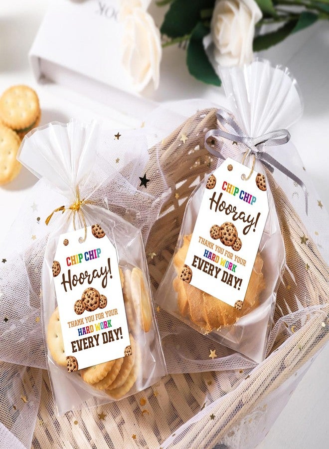 joycraft 50Pcs Cookie Thank You Gift Tags, 3.3x2.1 in Employee Awards Tags with String, Paper Gift Wrapping Labels for Teacher Appreciation, Thank You for Your Hard Work Labels for Office, School - Image 5