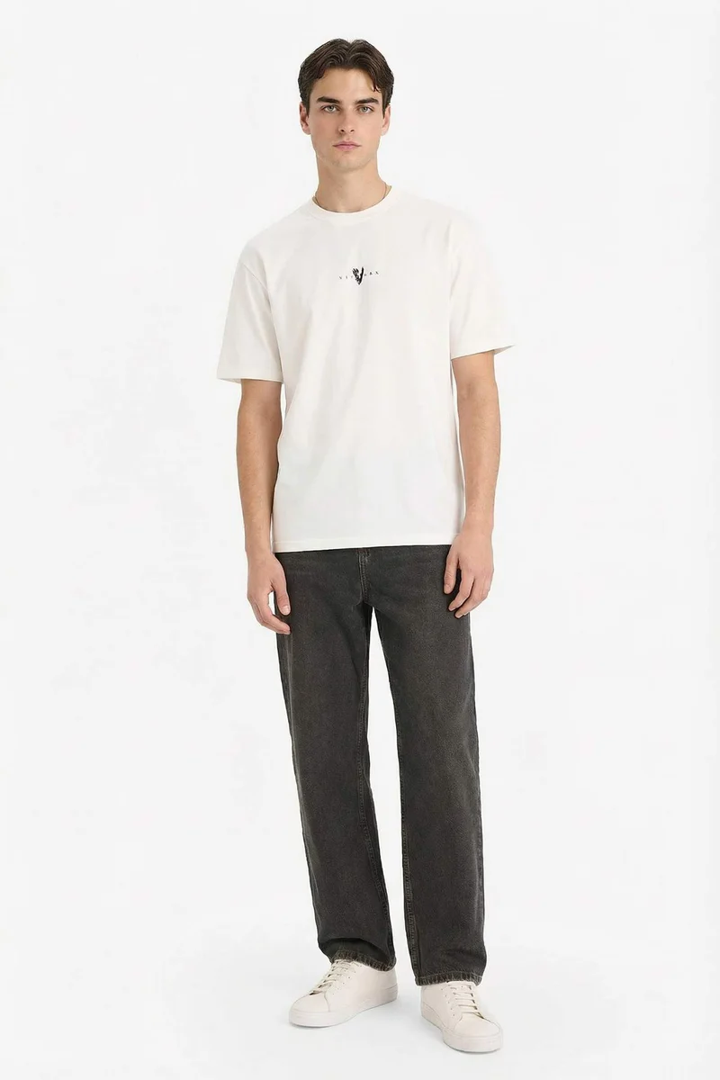 Defacto Vikings Boxy Fit Crew Neck Printed T-Shirt