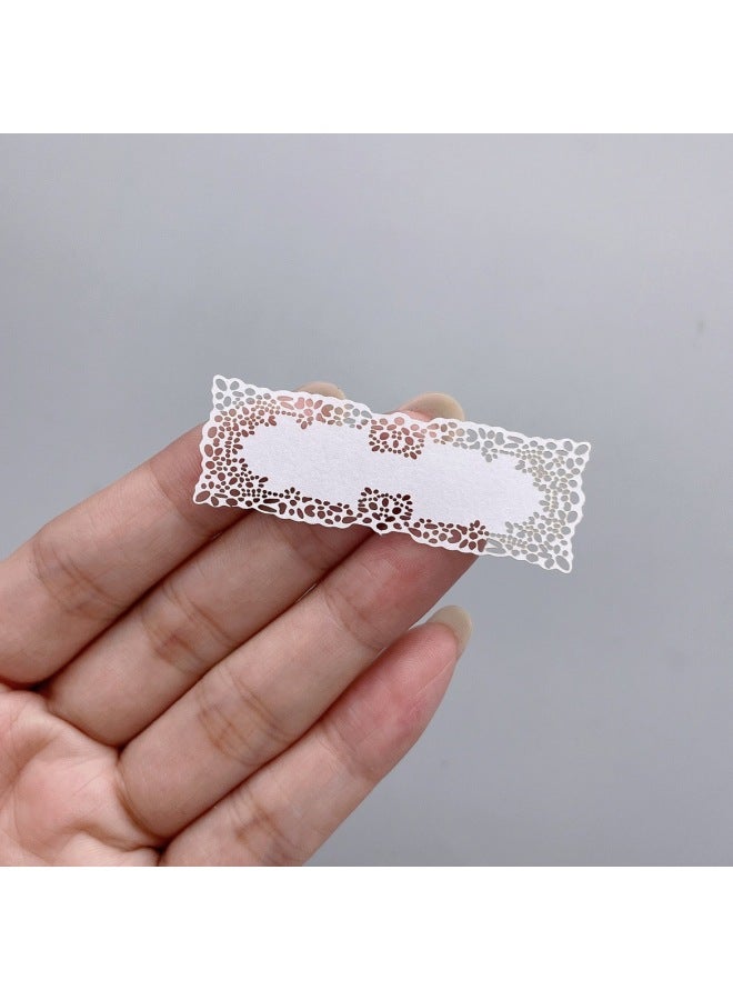 Doll House Cake Paper Pad Food Play Hand Account Decoration Mini Lace Paper Retro Hollow Paper Lace Paper Props Decoration-Color:5.2✖️ 1.9cm  - Image 1