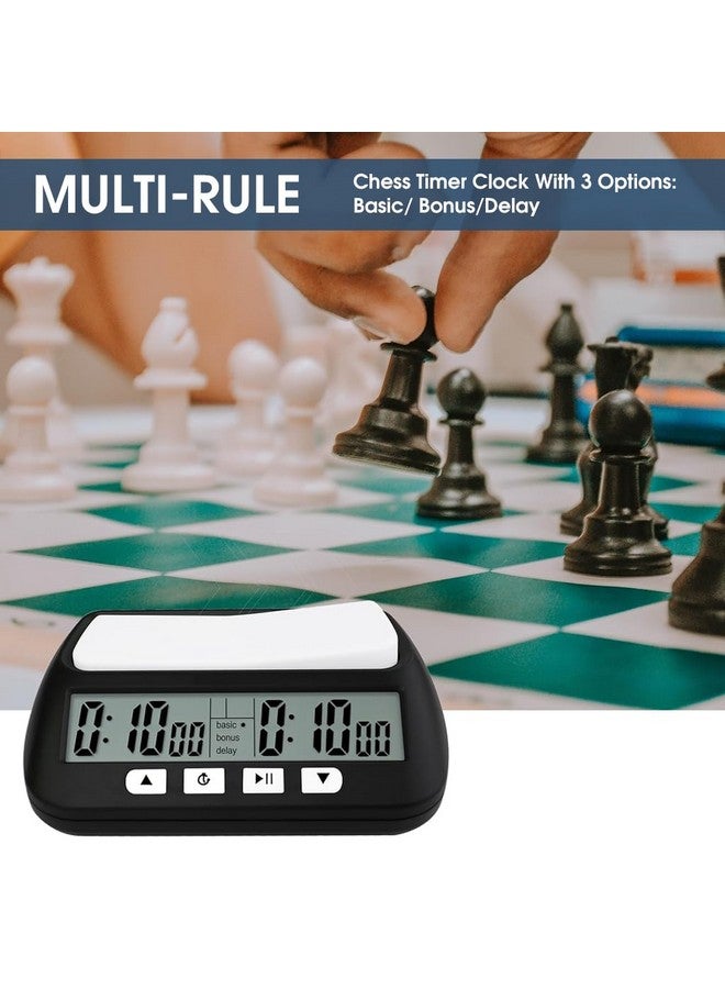ZIBUYU® Digital Chess Clock Timer,Chess Timer for Board Games,Professional Chess Timer with Bonus Delay Count Down Up Function,Batteries Not Included