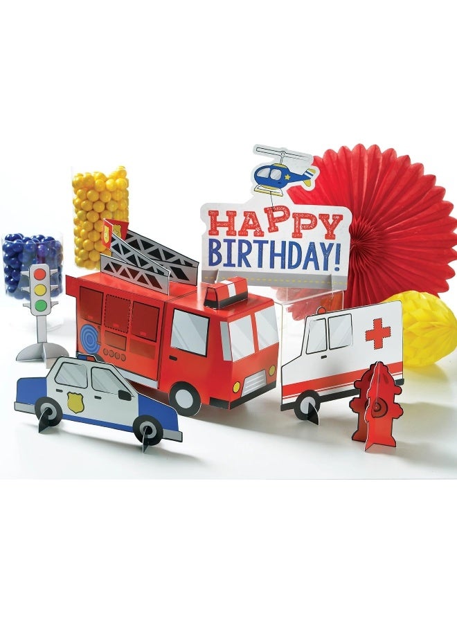 Amscan First Responders Table Centerpiece Decorating Kit 2pcs