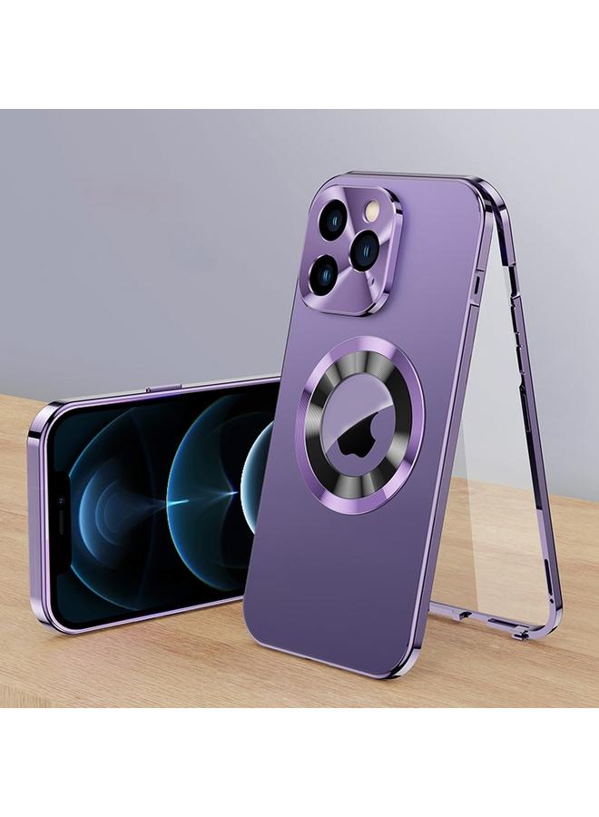 اس-توب جراب هاتف iPhone 12 Pro Max مغناطيسي عالي الدقة من الزجاج المقوى - Image 1