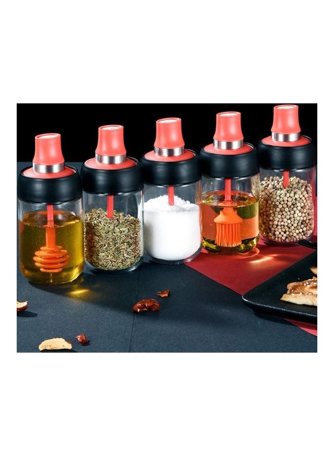 NIBEMINENT 3-Piece Transparent Glass Condiments Jar Multicolour - Image 4