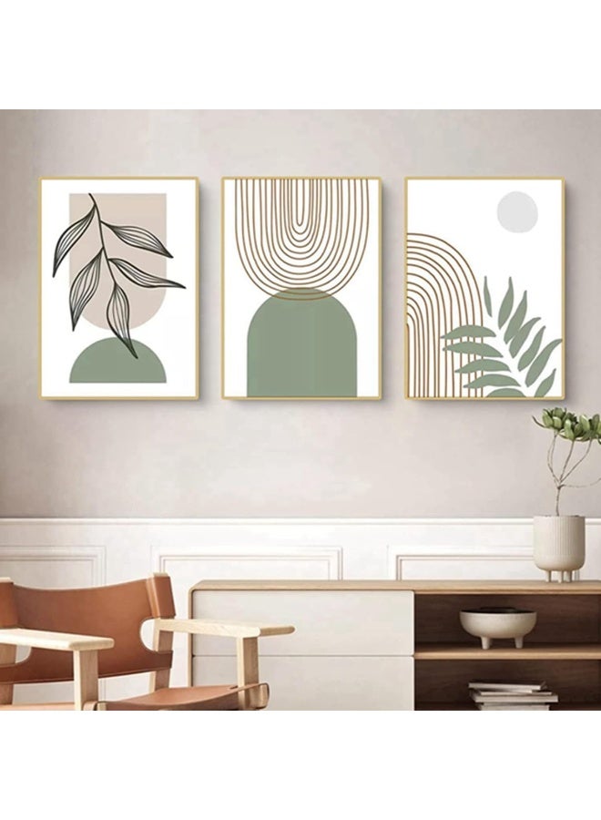 Home Trove Hmdkhi Modern Aesthetic Plant Pictures, Boho Decorative Pictures, Natural Landscape Poster, Abstract Art Deco Poster Set - No Frame  - Image 2