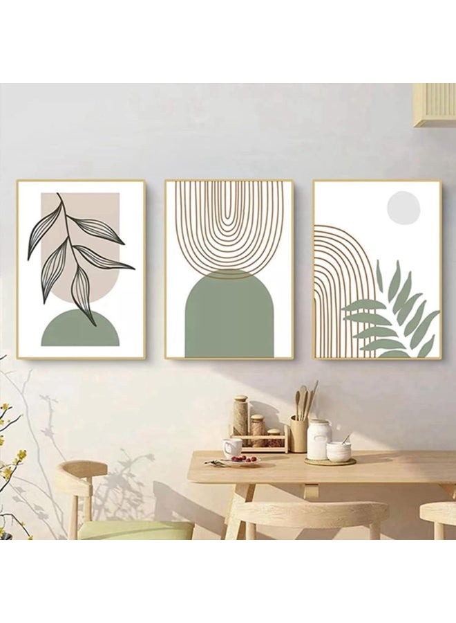 Home Trove Hmdkhi Modern Aesthetic Plant Pictures, Boho Decorative Pictures, Natural Landscape Poster, Abstract Art Deco Poster Set - No Frame  - Image 1