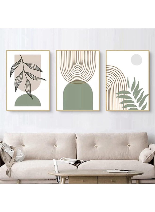 Home Trove Hmdkhi Modern Aesthetic Plant Pictures, Boho Decorative Pictures, Natural Landscape Poster, Abstract Art Deco Poster Set - No Frame  - Image 5