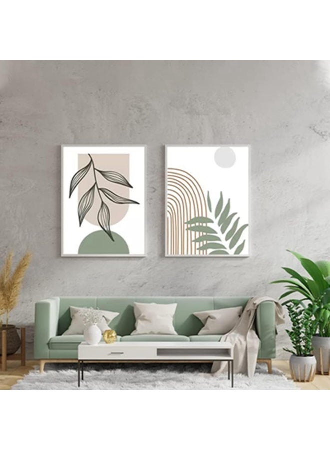 Home Trove Hmdkhi Modern Aesthetic Plant Pictures, Boho Decorative Pictures, Natural Landscape Poster, Abstract Art Deco Poster Set - No Frame  - Image 4