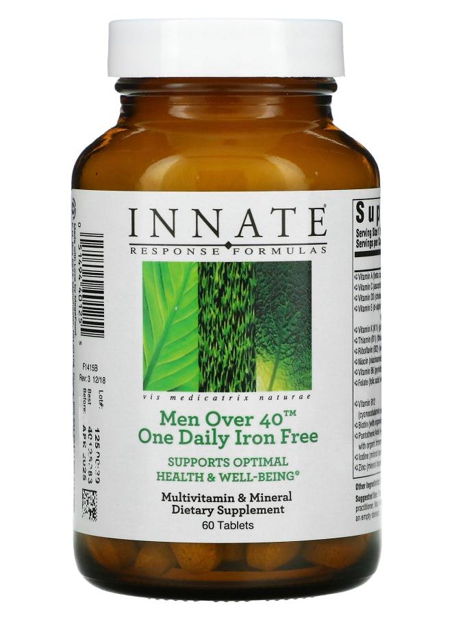 Innate Response Formulas Men Over 40 One Daily Iron Free 60 Tablets 