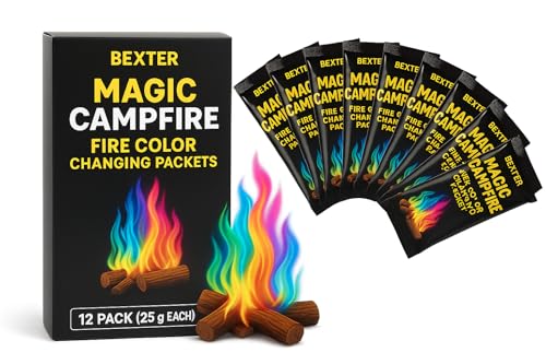 Bexter Magic Campfire Fire Color Changing Packets – 12 Pack (25g Each) – Rainbow Magical Flames for Fire Pits, Bonfires, Fireplaces – Indoor & Outdoor Use – Camping Accessory for Wood Fires - Image 4