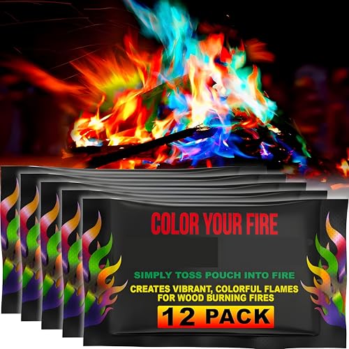 Bexter Magic Campfire Fire Color Changing Packets – 12 Pack (25g Each) – Rainbow Magical Flames for Fire Pits, Bonfires, Fireplaces – Indoor & Outdoor Use – Camping Accessory for Wood Fires - Image 2