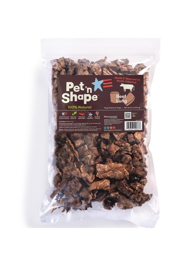 Pet 'n Shape Beef Lung Dog Treats  Made And Sourced In The Usa  Training Treat, 1 Pound - Image 1