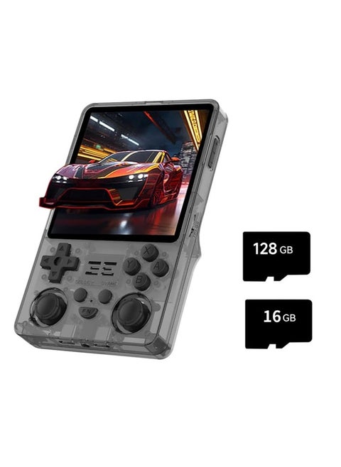 RGB20SX Handheld Game Console with 10000 Gmaes, 4-Inch IPS Open Source Linux Retro Portable Gaming Console, 5000Mah Battery Handheld Emulator Gift for Kids Adults (Black, 128GB)