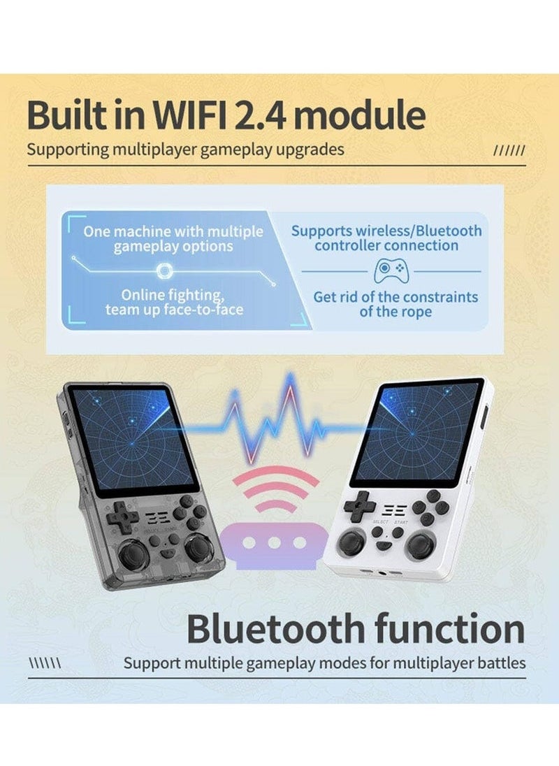 RGB20SX Handheld Game Console with 10000 Gmaes, 4-Inch IPS Open Source Linux Retro Portable Gaming Console, 5000Mah Battery Handheld Emulator Gift for Kids Adults (Black, 128GB)