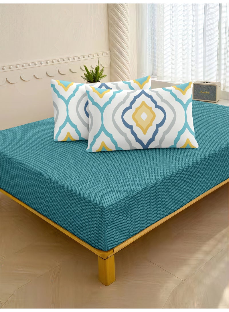 Noon East 6Pcs Comforter | Soft Microfiber Material | Multiple Color | 1 Duvet Cover 160 X 230 Cm, 1 Fitted Sheet 120 X 200 Cm With 30 Cm Deep Pocket, 4 Pillow Cases 50 X 75 Cm | Suitable For Single Size Mattress - Image 4