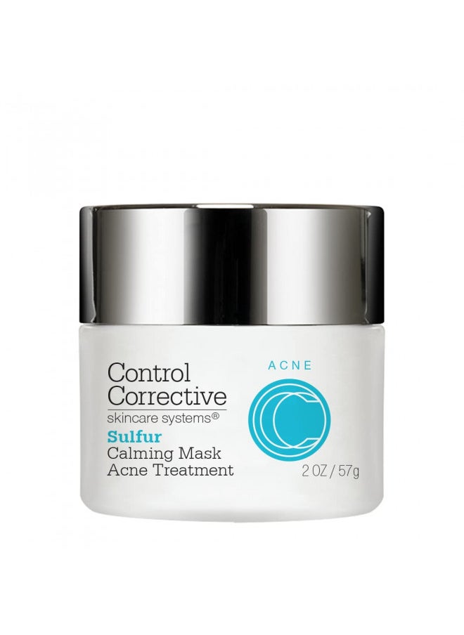 CONTROL CORRECTIVE SKIN CARE SYSTEMS CONTROL CORRECTIVE Sulfur Calming Mask, 2 Oz - Soothes And Calms Inflamed Acne And Reduces Oily Skin, Absorbs Oil, Calm Inflamed Skin, Reduce Enlarged Pores, Cool Relief For Tender Skin  - Image 1