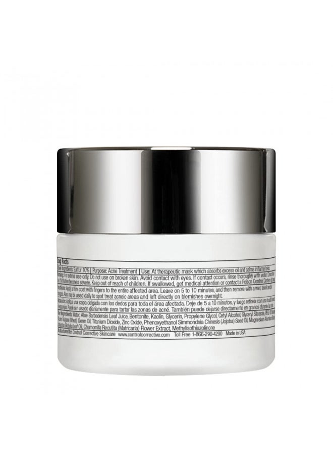 CONTROL CORRECTIVE SKIN CARE SYSTEMS CONTROL CORRECTIVE Sulfur Calming Mask, 2 Oz - Soothes And Calms Inflamed Acne And Reduces Oily Skin, Absorbs Oil, Calm Inflamed Skin, Reduce Enlarged Pores, Cool Relief For Tender Skin  - Image 2